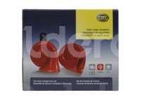 BOCINA HELLA 12V CARACOL CHICA SIN RELEVADOR, 400Hz GRAVE -500Hz AGUDO 72W MODELO TE 16 SOPORTE UNIVERSAL 2 POLOS COMPACTO (JUEGO). NUMERO ANTERIOR HELLA: 007 424 811, NUMERO NUEVO HELLA: 012010851 HELLA
