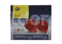 BOCINA HELLA 12V CARACOL CHICA SIN RELEVADOR, 400Hz GRAVE -500Hz AGUDO 72W MODELO TE 16 SOPORTE UNIVERSAL 2 POLOS COMPACTO (JUEGO). NUMERO ANTERIOR HELLA: 007 424 811, NUMERO NUEVO HELLA: 012010851 HELLA