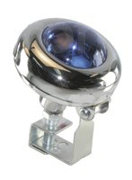 FOCO OJO DE VENADO AZUL CROMADO 12V 35W (3x2.5). N