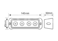BARRA 4 LEDS 60W 10-30V 12W 145x45x32mm EN-CM7012 IMPORTACION