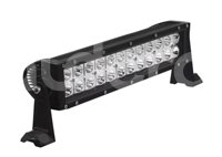 BARRA LEDS 24 LEDS 2 FILAS 3W FLASH 2 COLORES AMBAR Y BLANCO, CON STROBO 13.5" 72W CM5257 IMPORTACION