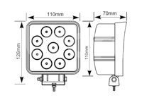 UNIDAD LED RECTANGULAR 9 LED 60W 9-32V 27W 128x110x55MM FARO LED NEO-1464 NEOLITE