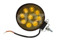 FARO LED REDONDO 9LEDS AMBAR CON ESTROBO 60W 10-30V 27W 110x30MM 2 PIEZAS FAL27WRYF IMPORTACION