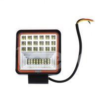FARO LED CUADRADO CON ARO ROJO 126W EN-FL100R, 18 LED ARRIBA Y 24 LED ABAJO (10CM X 10CM X 3.5CM) IMPORTACION