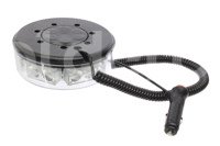 TORRETA 14 LEDS 3W AMBAR, MULTIFUNCIONES, CARCASA TRANSPARENTE, MATERIAL PC, BASE IMAN 12V-24V, CONECTOR DE ENCENDEDOR, 8 FUNCIONES. ALTO 60MM CALEN18L IMPORTACION