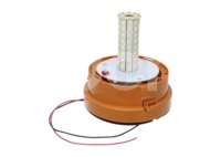 TORRETA 80 5730 LED BLANCO, 3 FUNCIONES, CARCASA AMER, MATERIAL PC, TONILLO PARA FIJAR, 12V-24V, DOS CABLES. ALTO 207MM DIAMETRO BASE 162MM  CALEN102 IMPORTACION