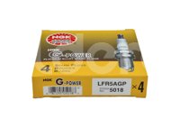 BUJIA NGK PLATINO CHRYSLER 200, 300; DODGE CHALLENGER, CHARGER, CHARGER R/T, DART, DURANGO, RAM 1500, RAM 2500, RAM 3500, RAM 2500 R/T, RAM 4000; FIAT 500; INFINITI I35, Q45; JEEP CHEROKEE, GRAND CHEROKEE; NISSAN 350Z, ALTIMA, ARMADA, FRONTIER, MAXIMA, MURANO, NV2500, PATHFINDER, QUEST, SENTRA, TITAN, X-TERRA, X-TRAIL; PEUGEOT 206, 306, 307, 308, 407, 508, GRAND RAID, PARTNER; RENAULT SAFRANE, SCALA; SUZUKI GRAND VITARA, KIRASHI, SX4; TOYOTA CAMRY, RAV4, 
PRESENTACION: G-POWER, MATERIAL DEL NUCLEO DEL ECTRODO CENTRAL: COBRE, DISEÑO DEL ELECTRODO CENTRAL: ALAMBRE FINO, MATERIAL DE LA PUNTA DEL ELECTRODO CENTRAL: PLATINO, TIPO DE TERMINAL ELECTRICO: TUERCA NO EXTRAIBLE, TIPO DE GRADO: REGULAR, CONFIGURACIÓN DE TIERRA: ESTANDAR, MATERIAL DEL NUCLEO DELLECTRODO DE TIERRA: NIQUEL, ELECTRODO DE TIERRA (CANTIDAD): 1, DISEÑO DE LA PUNTA DEL ELECTRODO DE TIERRA: TRAPEZOIDAL, MATERIAL DE LA PUNTA DEL ELECTRODO DE TIERRA: NIQUEL, TAMAÑO HEXAGONAL: 5/8", ALTURA DEL AISLADOR: 50.50 MM, RANGO DE CALOR DEL FABRICANTE: 5, CALIBRACION: 0.040", ALCANCE: 26.50 MM, RESISTENCIA: 5000.0 OHMS, TIPO DE RESISTENCIA: SI, TIPO DE ASIENTO: PLANO, DIAMETRO DE LA ROSCA: 14.00 MM, LAVADORA INCLUIDA: SI, NGK: LFR5AGP, 5018 NGK