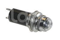 FOCO PILOTO GRANDE METALICO BLANCO 2 TERMINALES. N