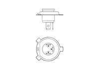 FOCO HALOGENO H4-P43t 12V 100W TIPO XENON BLUE IMPORTACION