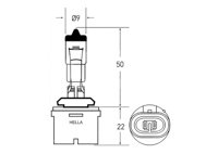 FOCO HALOGENO 880 (890) 12V 27W PG13 BASE RECTO 8991041 HELLA HELLA