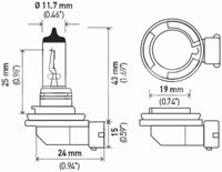 FOCO H11 12V 55W PGJ19-2 (2 PIEZAS) 2.0TB 211730901 HELLA HELLA