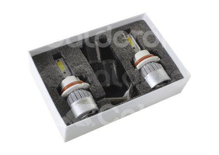 FOCO LED C6 2 COLORES COB 9007 ALTA/BAJA KIT (2 PIEZAS) 30W 6000K AMARILLO-BLANCO C62C-9007HL IMPORTACION