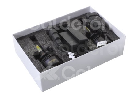 FOCO LED C6 3 COLORES COB 9005 KIT (2 PIEZAS) 30W 6000K AMARILLO-AZUL-BLANCO C63C-9005 IMPORTACION