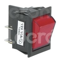 SWITCH TECLA ROJO ILUMINADO 4 TERMINALES MG0401207