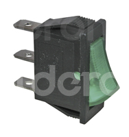 SWITCH TECLA UNIVERSAL12V 3 PATAS LUZ VERDE MG04-0