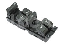 INTERRUPTOR LEVANTA VIDRIOS (COMPLETO) VOLKSWAGEN GOLF 1999-2006, JETTA 1999-2010, PASSAT 1998-2005, 10 TERMINALES, MACHAGE: MG04-01021, VOLKSWAGEN: 1J4-959-857, 1J4959857D, STANDARD: DS-2325 IMPORTACION