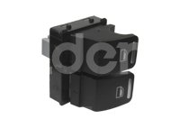 INTERRUPTOR LEVANTA VIDRIOS (DOBLE) VOLKSWAGEN EOS 2007-2011, GOLF 2010, GTI 2006-2010, 4 TERMINALES, 5C5959857A IMPORTACION