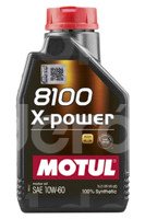 ACEITE MOTUL SINTETICO 8100 X-POWER 10W60 1 LITRO, NORMATIVAS: ACEA A3/B4, API SERVICE SP, OEM PERFORMANCES: 9.55535-H3, MOTUL: 106142 MOTUL