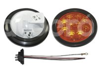 PLAFON SELLADO 4" AMBAR 10 LEDS FIJO 12/24V 8000A