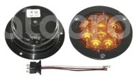 PLAFON SELLADO 4" AMBAR 10 LEDS FIJO CON ARILLO 12
