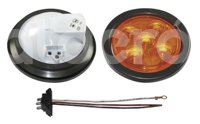PLAFON SELLADO 4" AMBAR 5 LEDS FIJO 12/24V 8020A