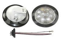PLAFON SELLADO 4" CLARO 10 LEDS FIJO MICA CRISTAL AMBAR 8031 TRAKTOLAMP