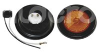 PLAFON SELLADO 2 1/2" AMBAR FOCO FIJO CON REFLEJAN