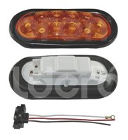 PLAFON SELLADO OVAL 10 LEDS AMBAR 8045A
