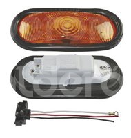 PLAFON SELLADO OVAL MICA PLANA CON FOCO AMBAR 2250-2A TRAKTOLAMP