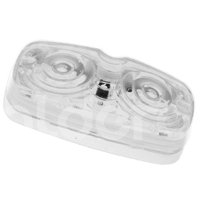 PLAFON DOBLE OPTICA LEDS DESTELLO MICA CRISTAL 804