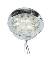 PLAFON CROMADO 4" ROJO 10 LED GIRATORIO CRISTAL  9029CGR TRAKTOLAMP