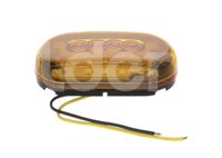 PLAFON LATERAL OVAL 10 LED AMBAR FIJO 2 PIEZAS TK-