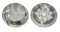 PLAFON SELLADO 4" BLANCO 8 LED FIJO CON ARILLO CRO