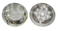 PLAFON SELLADO 4" BLANCO 8 LED FIJO CON ARILLO CROM. TK-TL224B IMPORTACION