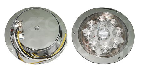 PLAFON SELLADO 4" BLANCO 9 LED FIJO CON ARILLO CROM. TK-TL225B IMPORTACION