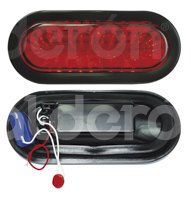 PLAFON SELLADO OVAL 30 LED ROJO 6.5" FIJO 12V TK-T