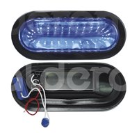 PLAFON SELLADO OVAL 30 LED AZUL 6.5" FIJO 12V TK-T