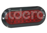 PLAFON OVALADO EXTRA PLANO ROJO 21 LED ALTA/BAJA P