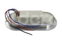 PLAFON SELLADO OVAL 26 LED ROJO CROMADO EN-PL026C-R IMPORTACION