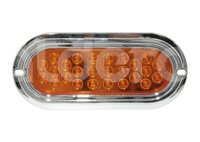 PLAFON SELLADO OVAL 26 LED AMBAR CROMADO EN-PL026C