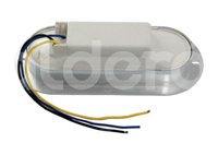 PLAFON SELLADO OVAL 26 LED AMBAR CROMADO EN-PL026C-A IMPORTACION