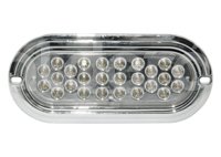 PLAFON SELLADO OVAL 26 LED BLANCO CROMADO EN-PL026
