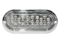 PLAFON SELLADO OVAL 26 LED BLANCO CROMADO EN-PL026C-B IMPORTACION
