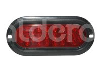 PLAFON SELLADO OVAL 26 LED ROJO EN-PL026-R