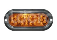 PLAFON SELLADO OVAL 26 LED AMBAR EN-PL026-A