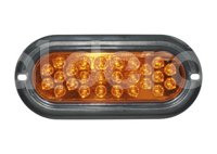 PLAFON SELLADO OVAL 26 LED AMBAR EN-PL026-A IMPORTACION
