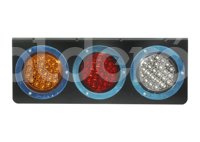 PLAFON ACERO INOXIDABLE 4" 24 LEDS AMBAR (ALTA Y B
