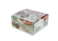 PLAFON SELLADO 2" ROJO 6LEDS CAUCHO EN-PL206RR IMPORTACION
