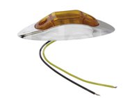 PLAFON LATERAL OVAL 6 LEDS AMBAR CROMADO 2PZAS EN-
