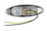 PLAFON LATERAL OVAL 6 LEDS AMBAR CROMADO 2PZAS EN-PL006A IMPORTACION